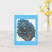 Carte vierge de note (Fleur jaune)