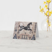 Carte vierge de note--Art de Natif américain (Fleur jaune)