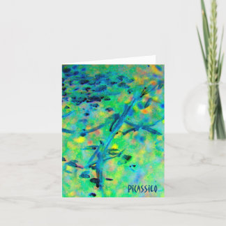 Carte vierge de note avec l'art coloré de