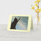 Carte vierge de note - chat - citation libertine (Fleur jaune)