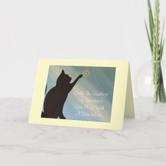 Carte vierge de note - chat - citation libertine (Devant)