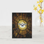 Carte vierge de note--Colombe (Fleur jaune)