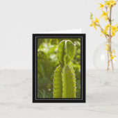 Carte vierge de note de cactus (Fleur jaune)