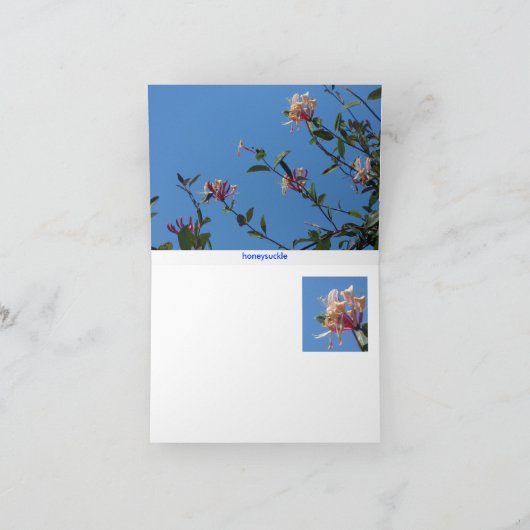 Carte vierge de note de chèvrefeuille (Intérieur)