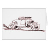 Carte vierge de note de hot rod (Devant Horizontal)