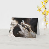 Carte vierge de note de lézard (Fleur jaune)