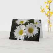 Carte vierge de note de marguerites blanches et (Fleur jaune)