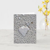 Carte vierge de note de Shell de coeur (Fleur jaune)