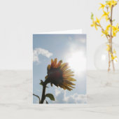 Carte vierge de note de tournesol (Fleur jaune)