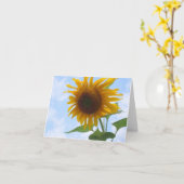 Carte vierge de note de tournesol (Fleur jaune)