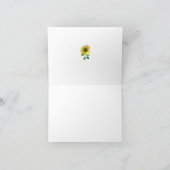 Carte vierge de note de tournesol (Intérieur)