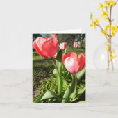 CARTE VIERGE DE NOTE DE TULIPE (Fleur jaune)