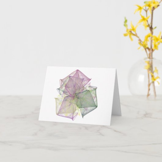 Carte VIERGE de note d'origami (Fleur jaune)