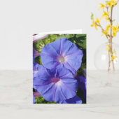 Carte vierge de note, gloire de matin (Fleur jaune)