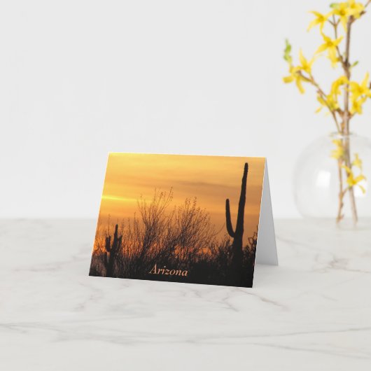 Carte vierge de note--L'Arizona Sunset-3 (Fleur jaune)