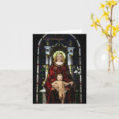 Carte vierge de note--Madonna et enfant (Fleur jaune)