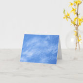 Carte vierge de note--Nuages de ciel bleu (Fleur jaune)