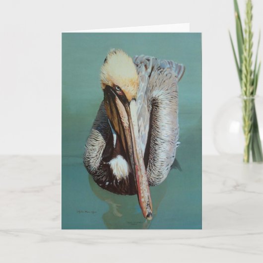 Carte vierge de note - pélican (Devant)