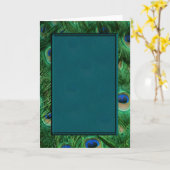 Carte vierge de paon pour tout événement ou (Fleur jaune)