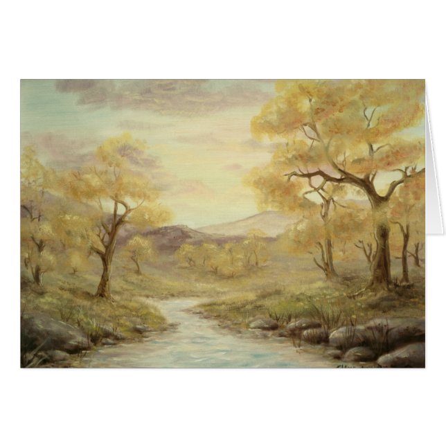 Carte vierge de paysage d'automne (Devant horizontal)