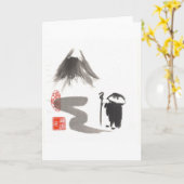 Carte vierge de pèlerin de zen (Fleur jaune)