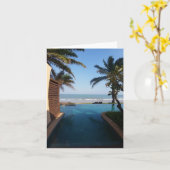 Carte vierge de plage (Fleur jaune)