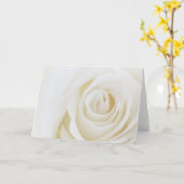 Carte vierge de rose blanc (Fleur jaune)