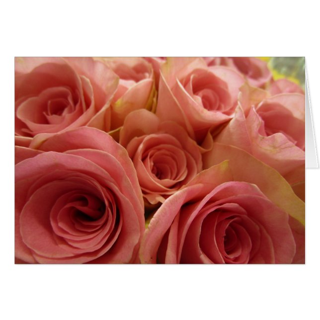 Carte vierge de roses (Devant horizontal)