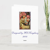 Carte vierge de salutations de cru 4 juillet (Dos)