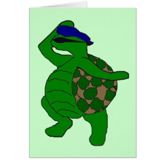 Carte vierge de tortue géniale
