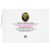 Carte vierge "de TORTUES de MER" (Dos Horizontal)