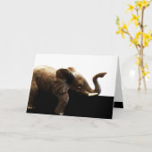Carte vierge "d'éléphant de bureau" (Fleur jaune)