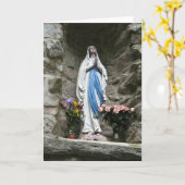 Carte vierge d'image de Lourdes (Fleur jaune)