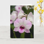 Carte vierge d'orchidée pourpre (Fleur jaune)