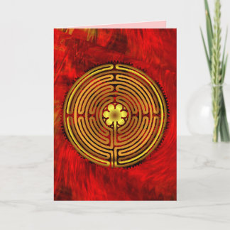 Carte vierge du feu de labyrinthe de Chartres