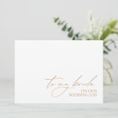 Carte vierge du message du Mariage du matin "À ma (Debout devant)