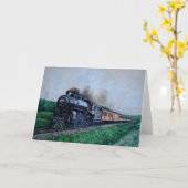 Carte vierge du train à vapeur (Fleur jaune)