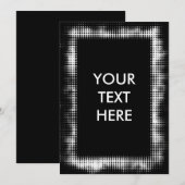 Carte vierge élégante en demi-teinte grunge noir e (Devant / Derrière)