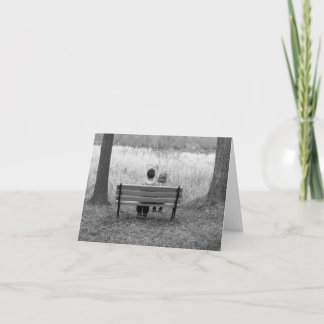 Carte vierge - enfants sur le banc