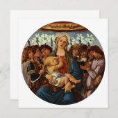 Carte Vierge et enfant avec huit anges par Botticelli (Devant / Derrière)
