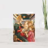 Carte Vierge et enfant Deux anges Botticelli Noël (Devant)