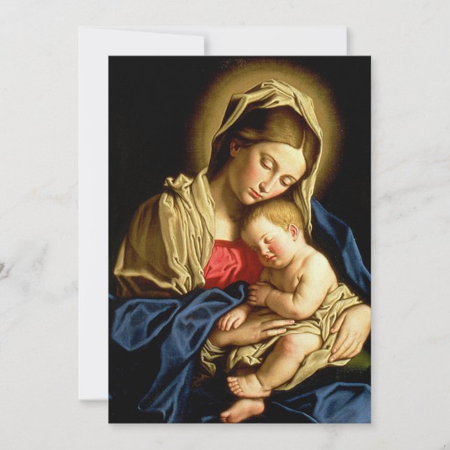 Carte Vierge et Enfant Jésus - Sassoferrato (Devant)