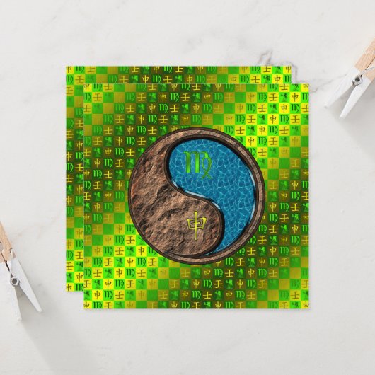 Carte Vierge et singe de l'eau (Devant/Arrière en situation)