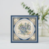 Carte vierge fleur bleue de G Creation Office (Debout devant)