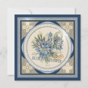 Carte vierge fleur bleue de G Creation Office