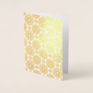 Carte vierge florale dorée pour toutes occasions