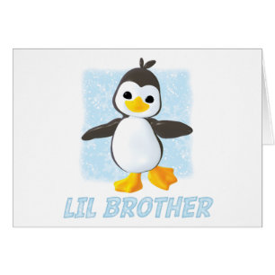 Carte vierge Happy Penguin Little Brother