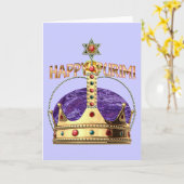 Carte vierge heureuse de Purim (Fleur jaune)