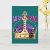 Carte vierge heureuse de Purim (Fleur jaune)