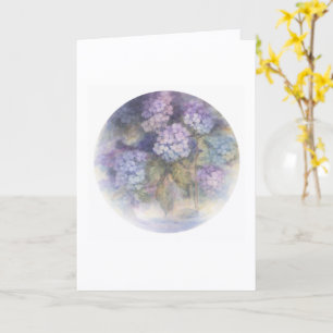 Carte Vierge Hydrangea Note Florale Élégante